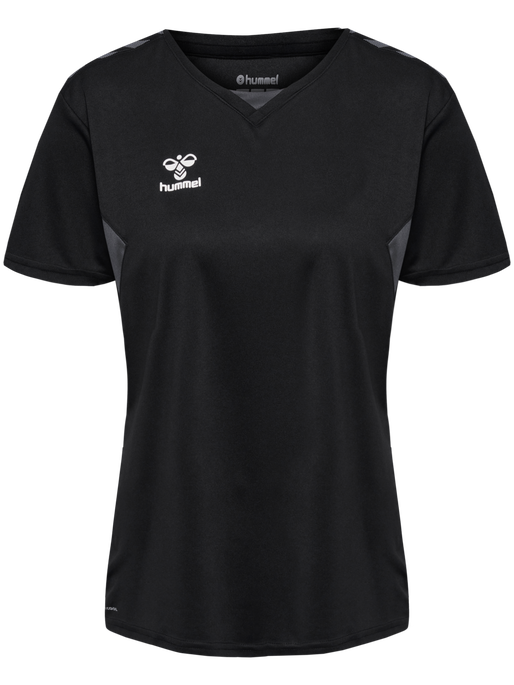 hmlAUTHENTIC PL JERSEY S/S WOMAN, BLACK, packshot