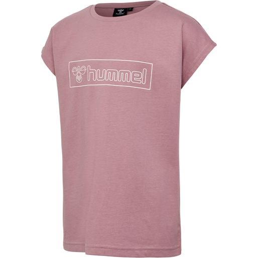 hmlBOXLINE T-SHIRT S/S 2 PK, GREY MELANGE/WOODROSE hmlBOXLINE T-SHIRT S/S 2 PK, GREY MELANGE/WOODROSE, packshot