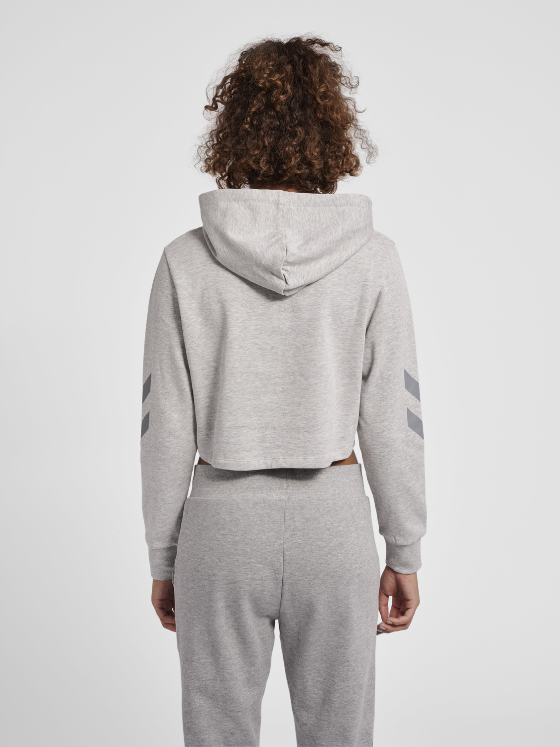grey crop hoodie women's