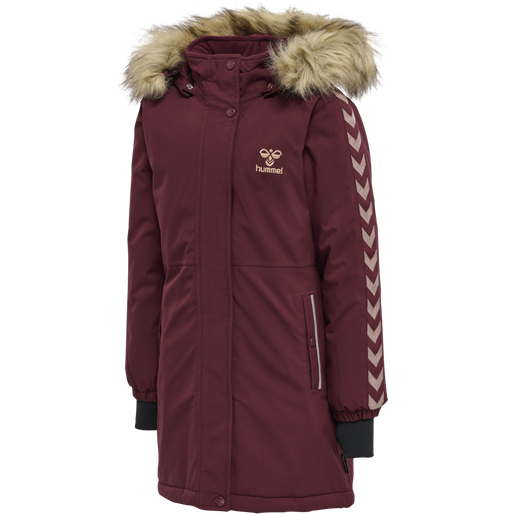 hmlLEAF TEX COAT, WINDSOR WINE, packshot