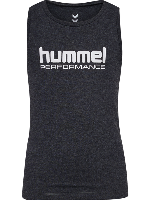 hmlJR TOP, BLACK MELANGE hmlJR TOP, BLACK MELANGE, packshot