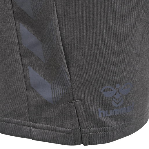 hmlOFFGRID COTTON SHORTS, FORGED IRON/JET BLACK, packshot