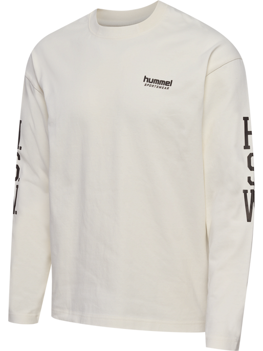 hmlLOOSE T-SHIRT L/S SW STADIUM, TOFU hmlLOOSE T-SHIRT L/S SW STADIUM, TOFU, packshot