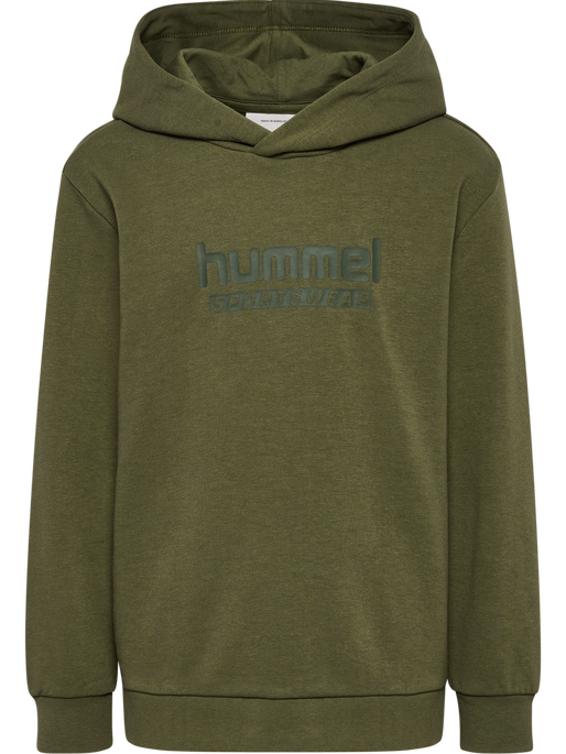 hmlJR BASE HOODIE, WINTER MOSS, packshot