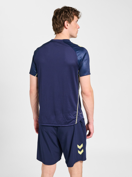hmlBLAZE 2.0 TRAINING JERSEY S/S, MARINE/SHADOW LIME, model