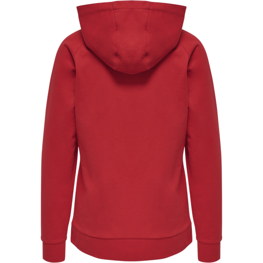 HUMMEL GO COTTON LOGO HOODIE WOMAN, TRUE RED, packshot