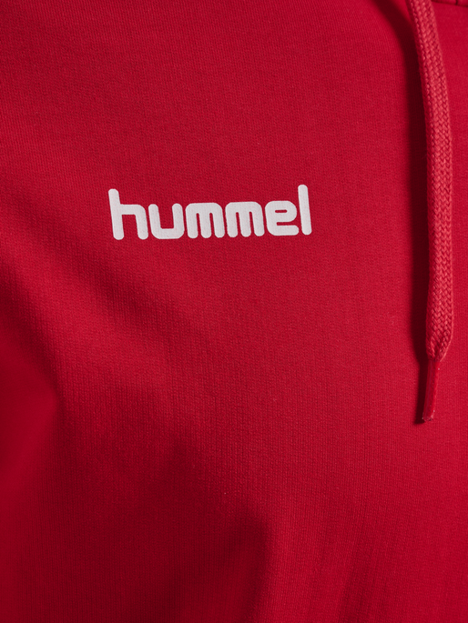 HUMMEL GO COTTON HOODIE, TRUE RED, packshot