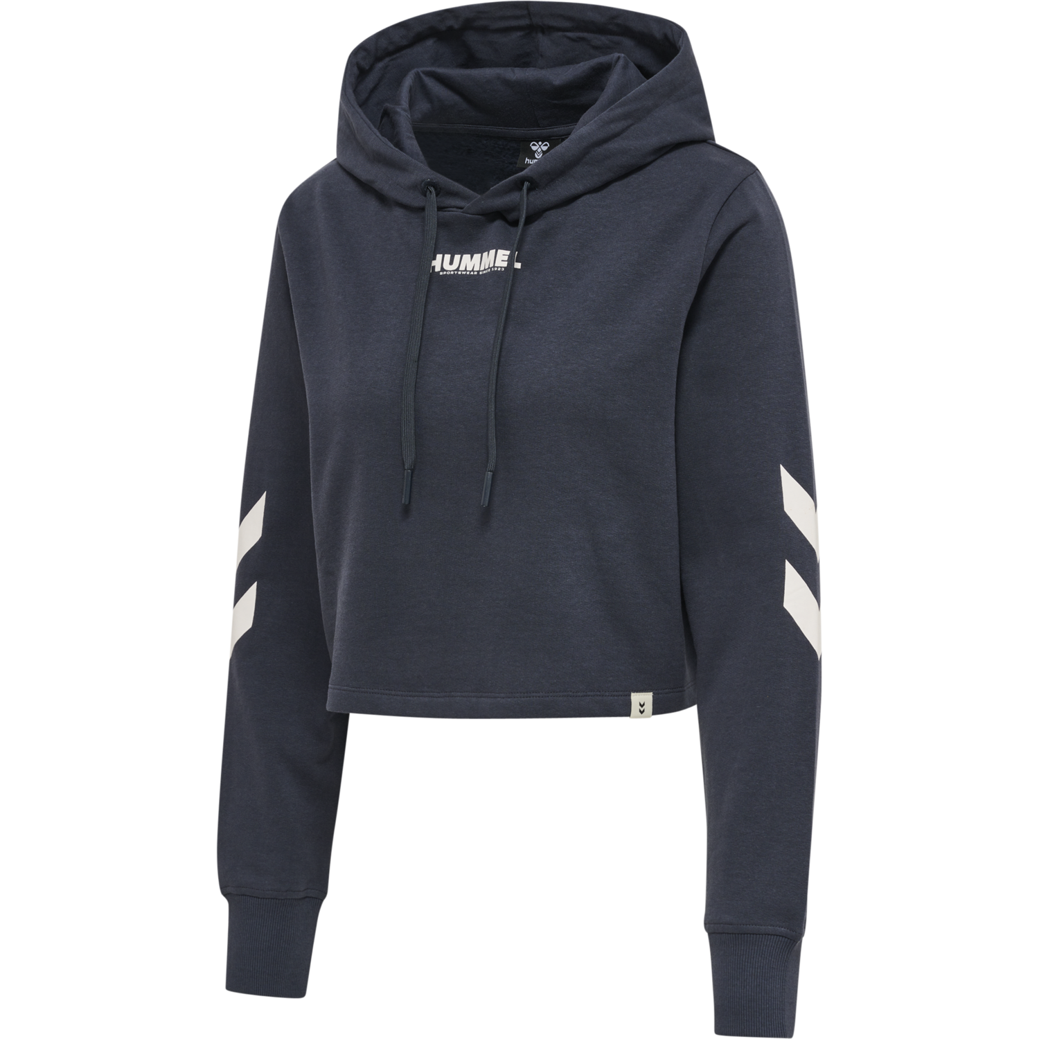 hmlLEGACY WOMAN CROPPED HOODIE, BLUE NIGHTS, packshot