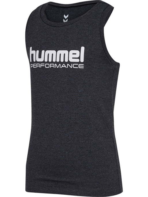 hmlJR TOP, BLACK MELANGE hmlJR TOP, BLACK MELANGE, packshot