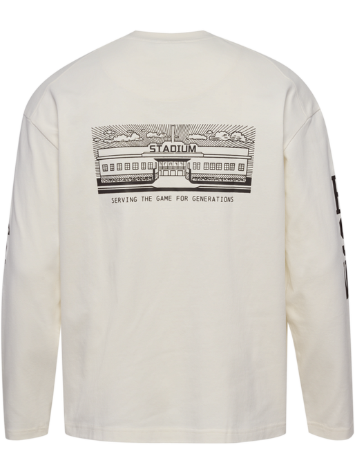 hmlLOOSE T-SHIRT L/S SW STADIUM, TOFU hmlLOOSE T-SHIRT L/S SW STADIUM, TOFU, packshot