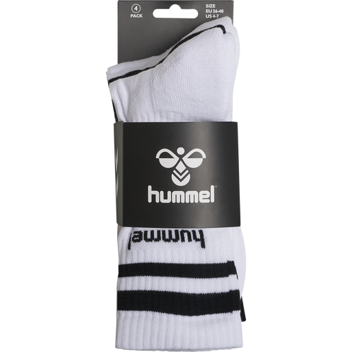 hmlRETRO 4-PACK SOCKS MIX, WHITE, packshot