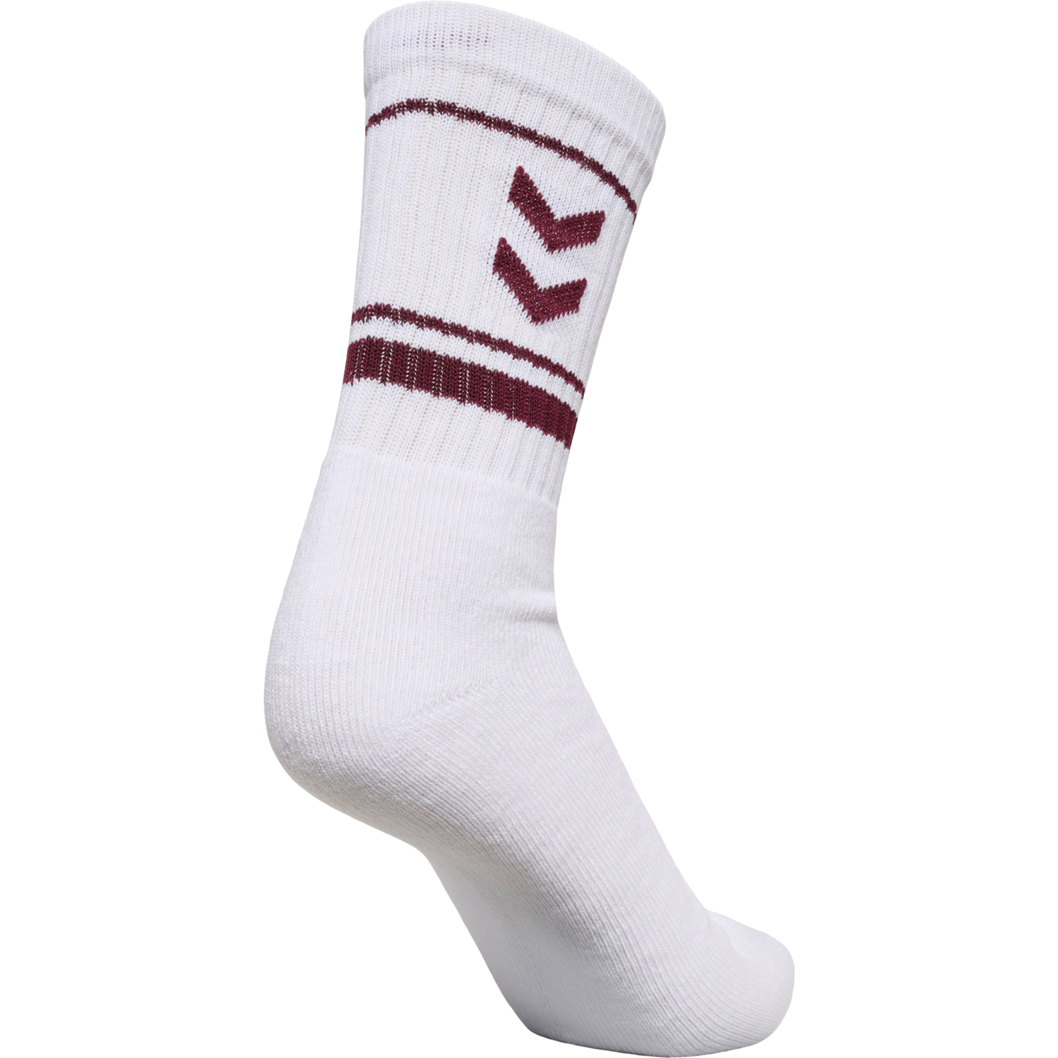 hmlSTRIPE CREW 3-PACK SOCKS, BURGUNDY, packshot