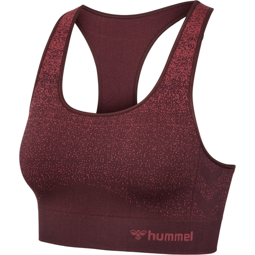 hmlMT FADE SEAMLESS SPORTS TOP, BITTER CHOCOLATE/MINERAL RED, packshot
