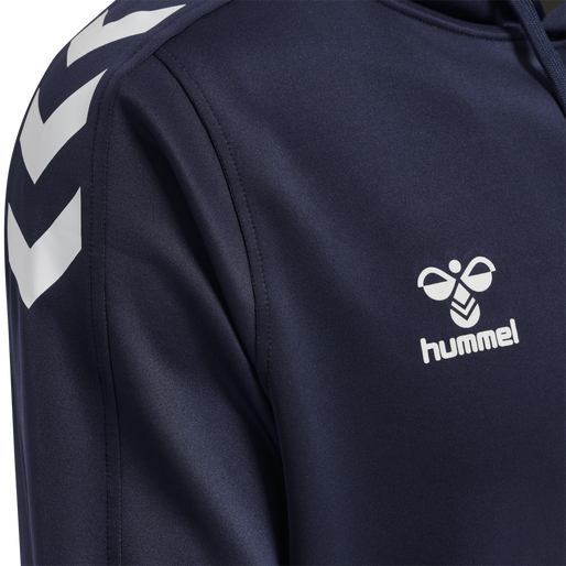 hmlCORE XK POLY SWEAT HOODIE, MARINE, packshot