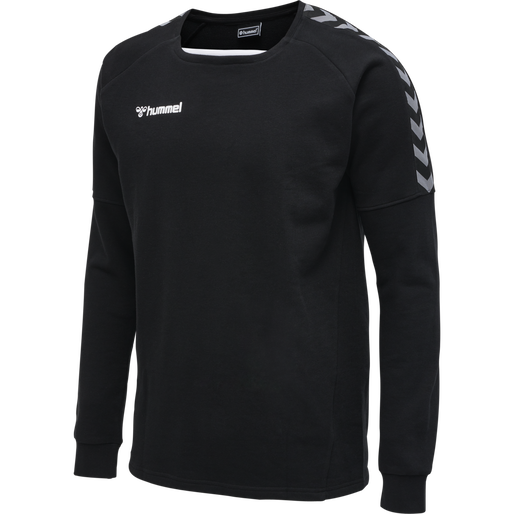 hmlAUTHENTIC TRAINING SWEAT, BLACK/WHITE, packshot