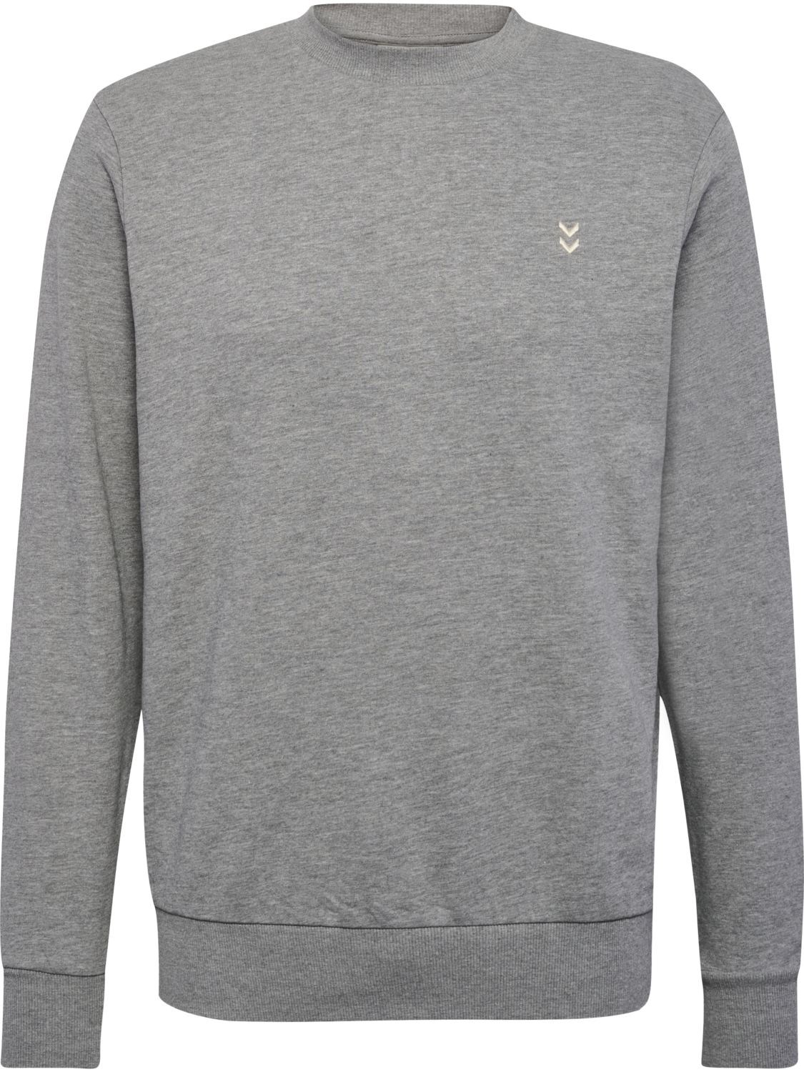 hmlPULSE SWEAT CREWNECK, GREY MELANGE, packshot