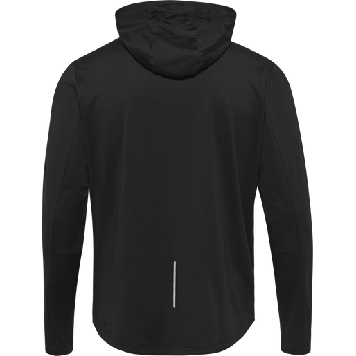 hmlASTON ZIP HOODIE, BLACK, packshot