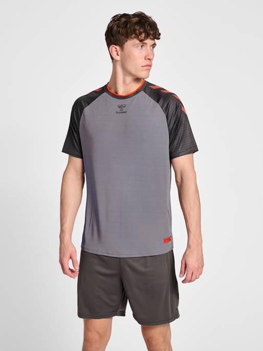 hmlPRO GRID GAME JERSEY S/S, QUIET SHADE, model