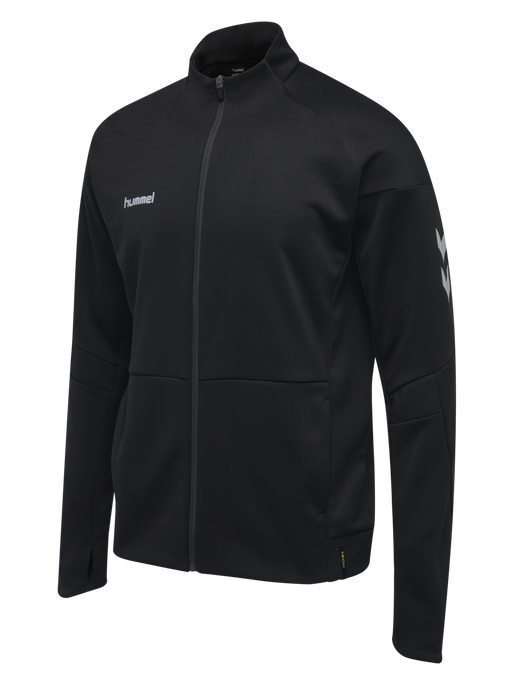 TECH MOVE KIDS POLY ZIP JACKET, BLACK, packshot