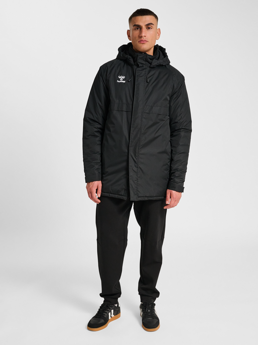 hmlGO PARKA JACKET, BLACK hmlGO PARKA JACKET, BLACK, model