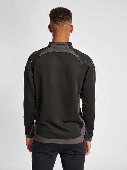 hmlLEAD HALF ZIP, BLACK, model