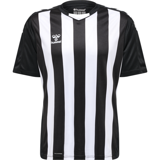 hmlCORE XK STRIPED JERSEY S/S, BLACK/WHITE, packshot