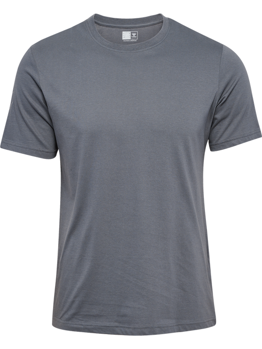 hmlELEMENTAL CHEVRON COTTON TEE, QUIET SHADE, packshot