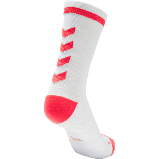ELITE INDOOR SOCK LOW, WHITE/DIVA PINK, packshot