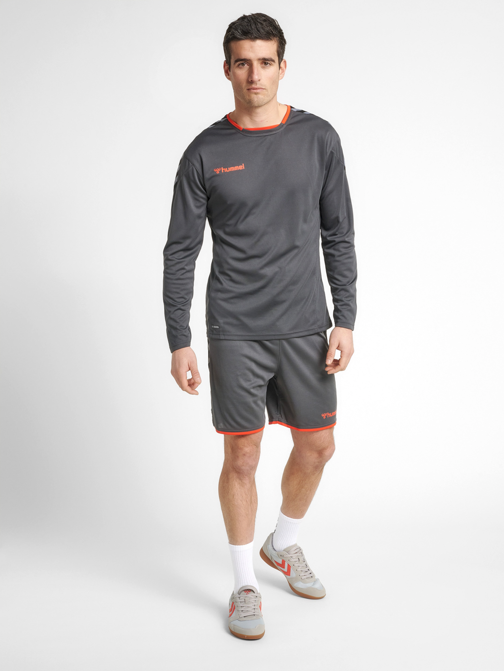 hmlAUTHENTIC POLY JERSEY L/S, ASPHALT, model