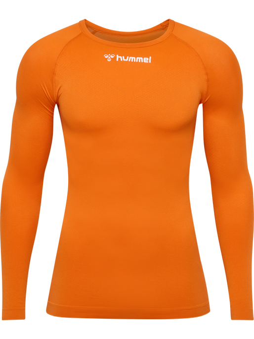 hmlBL COMFORT 2.0 TEE L/S, ORANGE TIGER, packshot