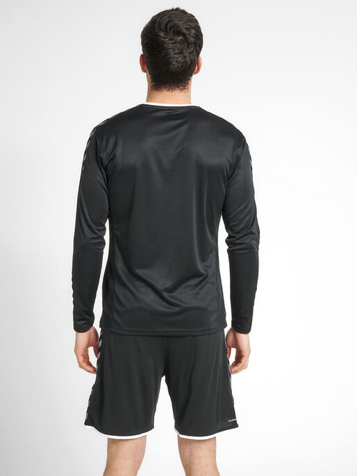 hmlAUTHENTIC POLY JERSEY L/S, BLACK, model