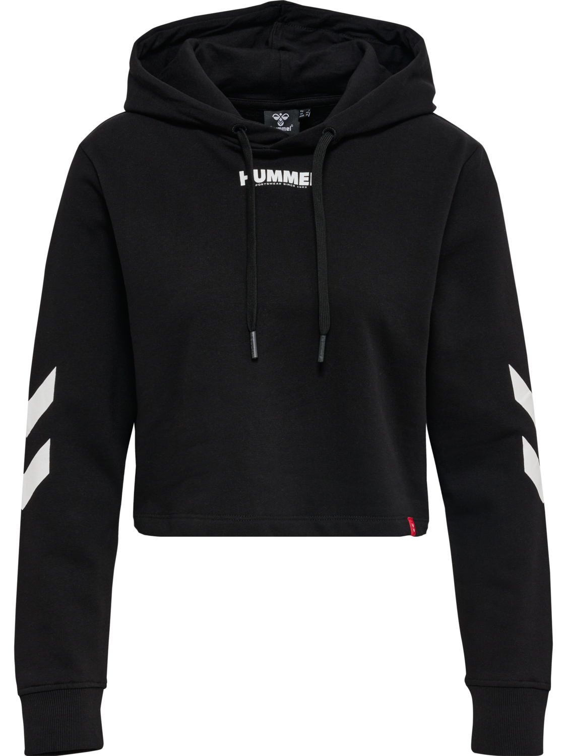 hmlLEGACY WOMAN CROPPED HOODIE, BLACK, packshot