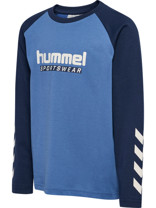 hmlJR LOGO T-SHIRT L/S, DUTCH BLUE hmlJR LOGO T-SHIRT L/S, DUTCH BLUE, packshot