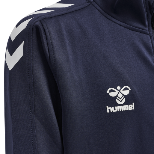 hmlCORE XK POLY ZIP SWEAT KIDS, MARINE, packshot