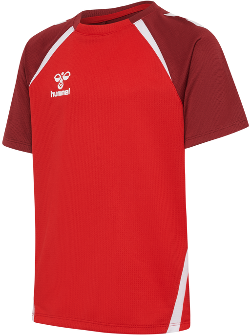 hmlLEAD 2.0 JERSEY S/S KIDS, TRUE RED/MAROON, packshot