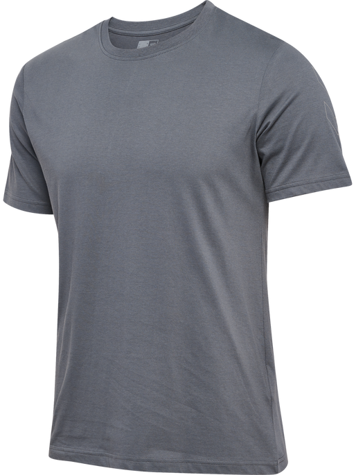 hmlELEMENTAL CHEVRON COTTON TEE, QUIET SHADE, packshot