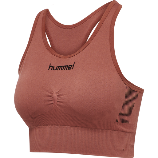 HUMMEL FIRST SEAMLESS BRA WOMAN, MARSALA, packshot