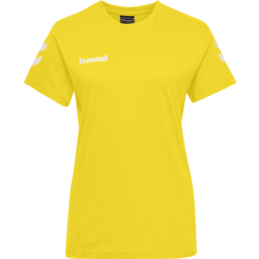 HMLGO COTTON T-SHIRT WOMAN S/S, SPORTS YELLOW, packshot