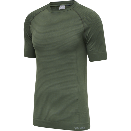 hmlSTROKE SEAMLESS T-SHIRT, THYME, packshot