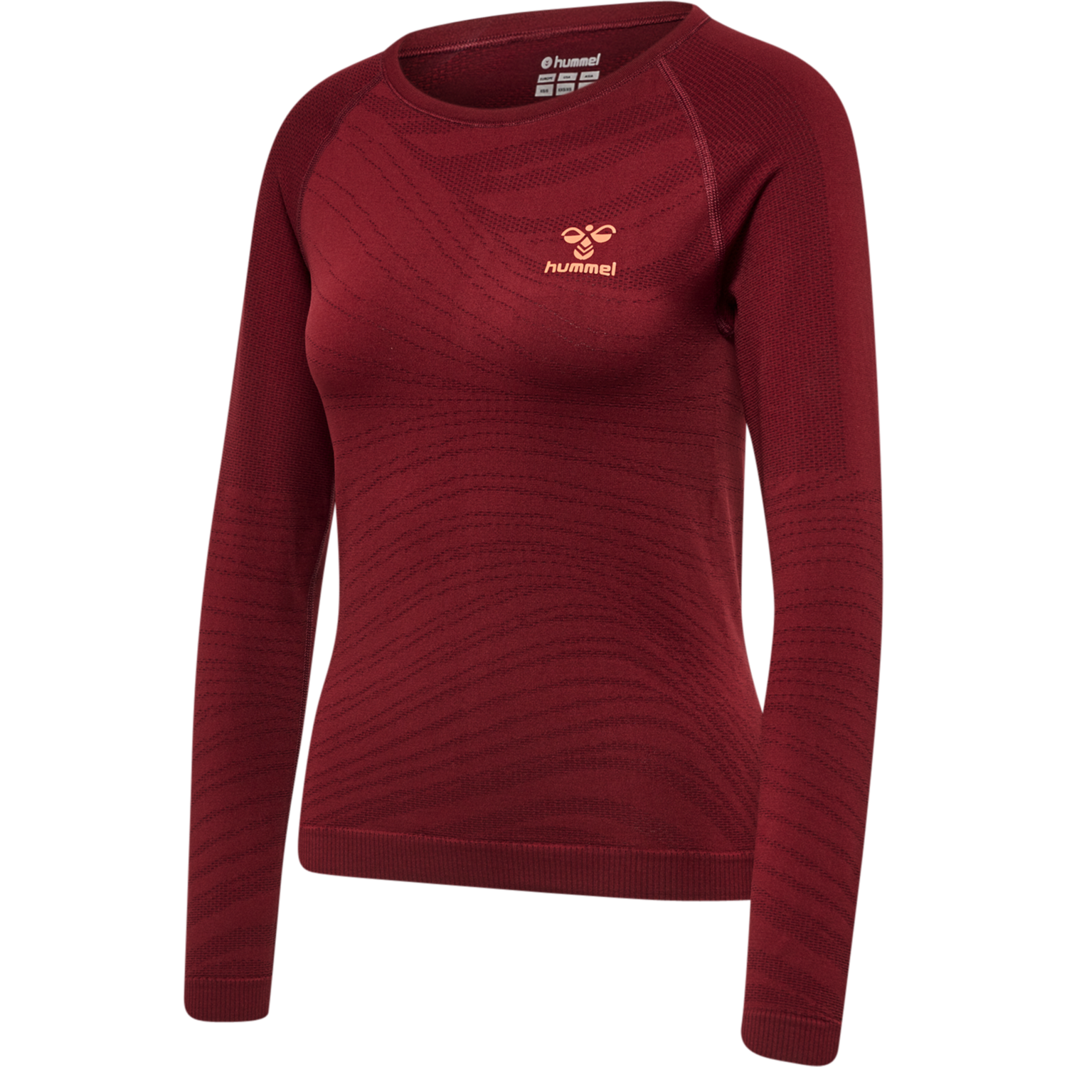 hmlONGRID SEAMLESS L/S WO, RHUBARB/NASTURTIUM, packshot