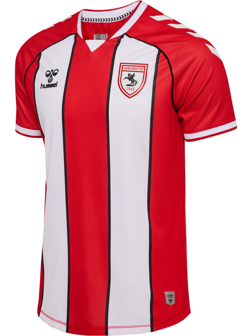 SAMSUNSPOR STRIPED JERSEY S/S 24/25, TRUE RED/WHITE, packshot