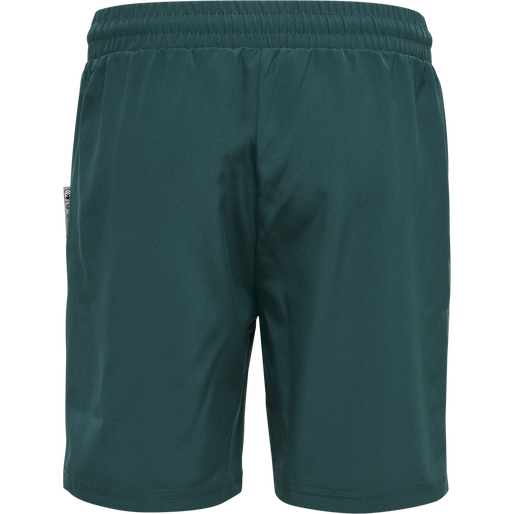 hmlMOVE GRID WOVEN SHORTS KIDS, DEEP TEAL, packshot