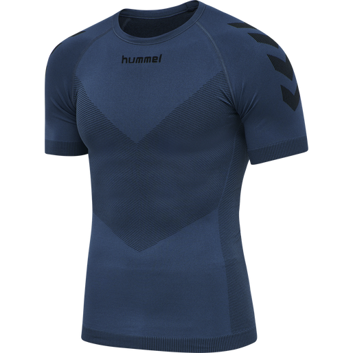 HUMMEL FIRST SEAMLESS JERSEY S/S , DARK DENIM, packshot