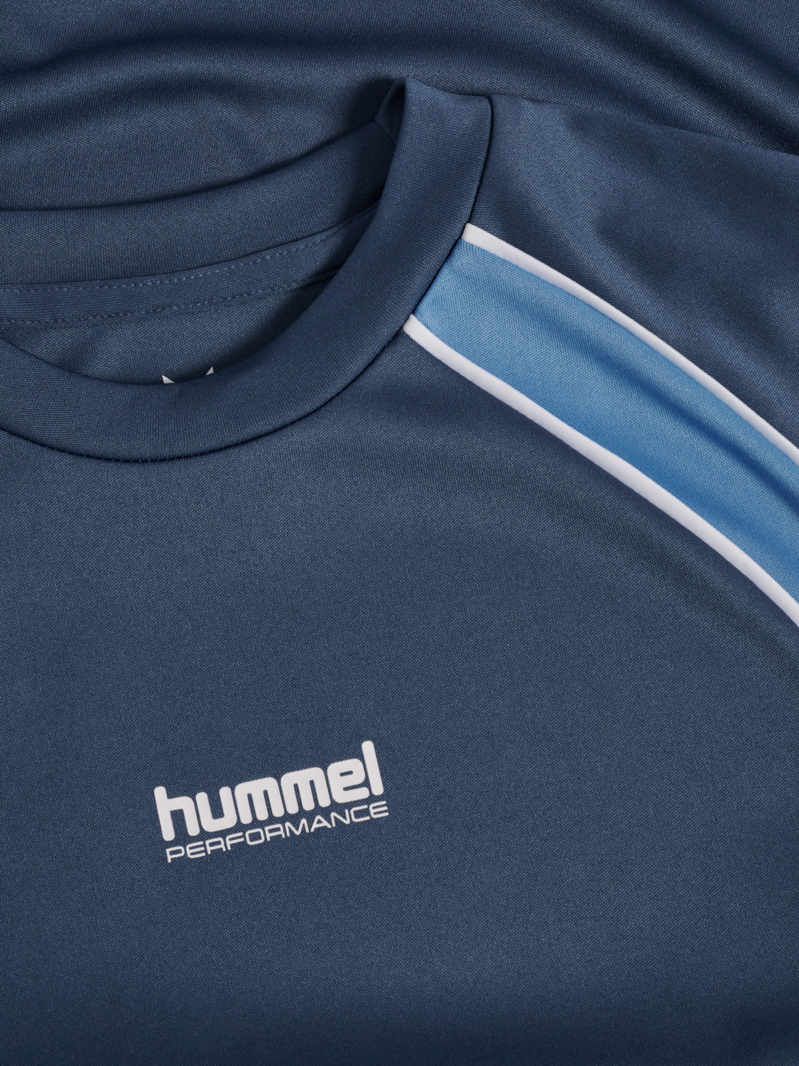 hmlJR GOAL PIPING T-SHIRT S/S, BERING SEA, packshot