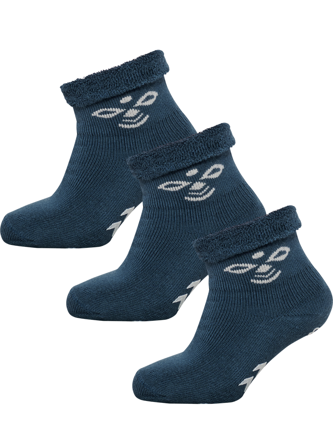 SNUBBIE SOCKS 3 PK, DARK DENIM, packshot