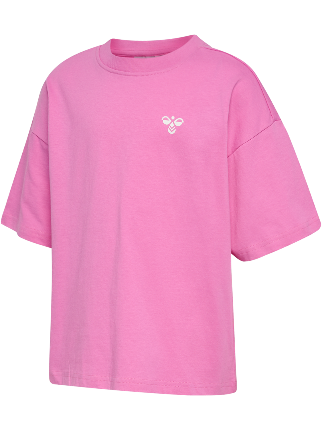 hmlJR SILLY S/S BOXY T-SHIRT SOLID, FUCHSIA PINK, packshot