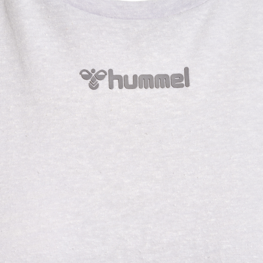 hmlZANDRA T-SHIRT, LIGHT GREY MELANGE, packshot
