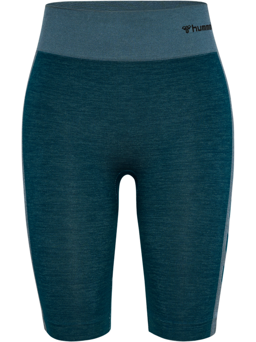 hmlCLEA SEAMLESS CYCLING SHORTS, DARK SEA, packshot