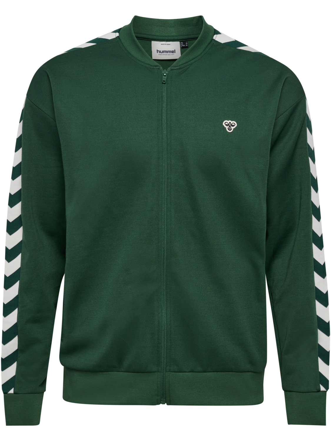 hmlARCHIVE REGULAR POLY ZIP JACKET, DARK GREEN, packshot