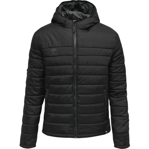 hmlNORTH QUILTED HOOD JACKET, BLACK, packshot